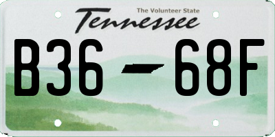 TN license plate B3668F