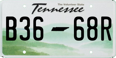 TN license plate B3668R