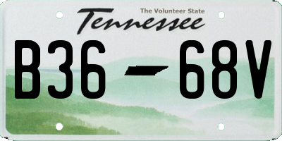 TN license plate B3668V