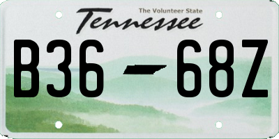 TN license plate B3668Z