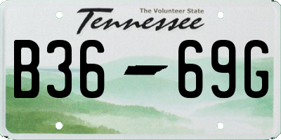 TN license plate B3669G