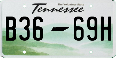 TN license plate B3669H