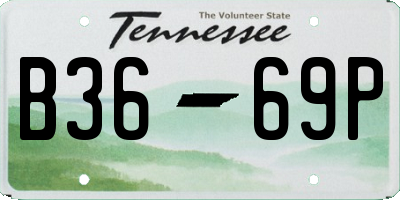 TN license plate B3669P