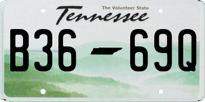 TN license plate B3669Q