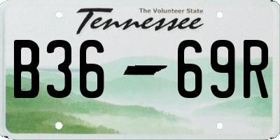 TN license plate B3669R