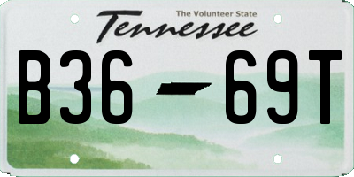 TN license plate B3669T