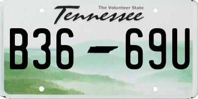 TN license plate B3669U