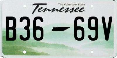 TN license plate B3669V
