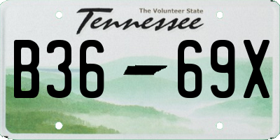 TN license plate B3669X