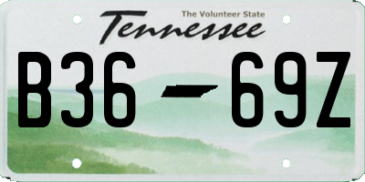 TN license plate B3669Z