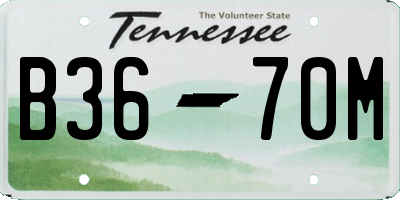 TN license plate B3670M