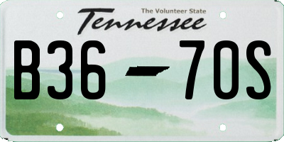 TN license plate B3670S