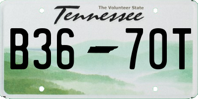 TN license plate B3670T