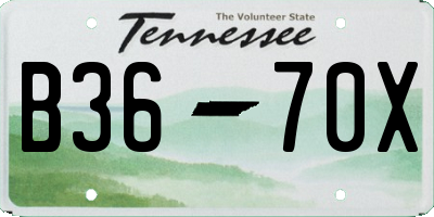 TN license plate B3670X