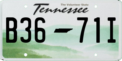 TN license plate B3671I