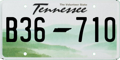 TN license plate B3671O