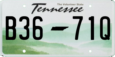 TN license plate B3671Q