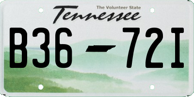 TN license plate B3672I