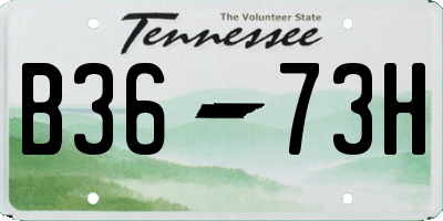 TN license plate B3673H