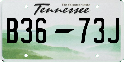 TN license plate B3673J