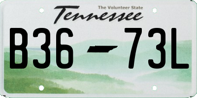 TN license plate B3673L