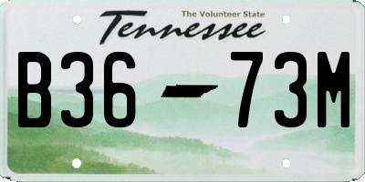 TN license plate B3673M