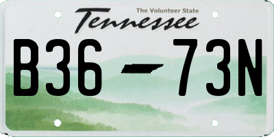 TN license plate B3673N