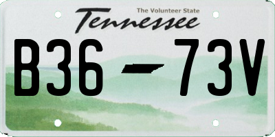 TN license plate B3673V
