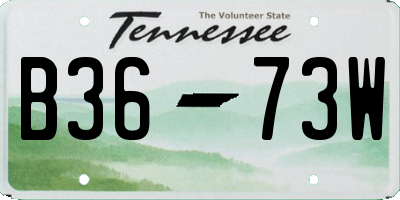 TN license plate B3673W