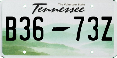 TN license plate B3673Z