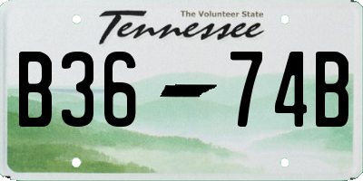 TN license plate B3674B