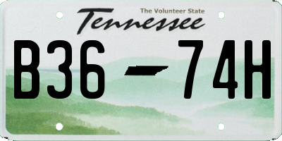 TN license plate B3674H