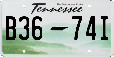 TN license plate B3674I