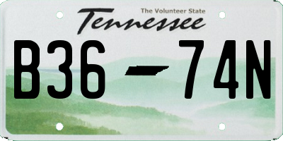 TN license plate B3674N