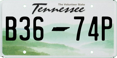 TN license plate B3674P