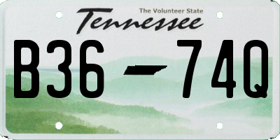 TN license plate B3674Q