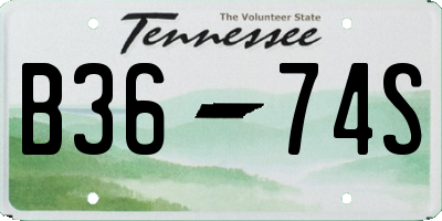 TN license plate B3674S
