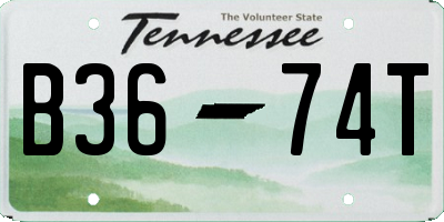 TN license plate B3674T