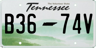TN license plate B3674V