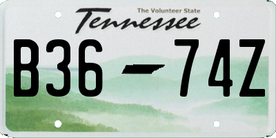 TN license plate B3674Z