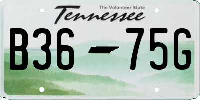 TN license plate B3675G