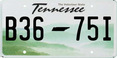 TN license plate B3675I