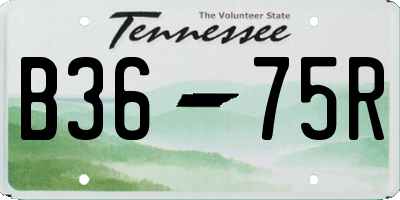 TN license plate B3675R