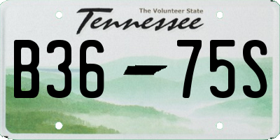 TN license plate B3675S