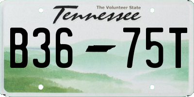 TN license plate B3675T