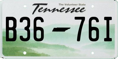TN license plate B3676I