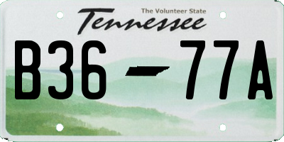 TN license plate B3677A