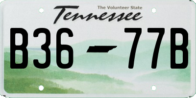 TN license plate B3677B