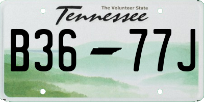 TN license plate B3677J