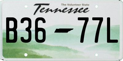 TN license plate B3677L